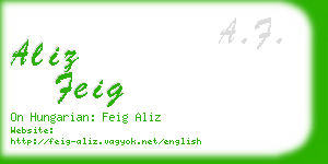 aliz feig business card